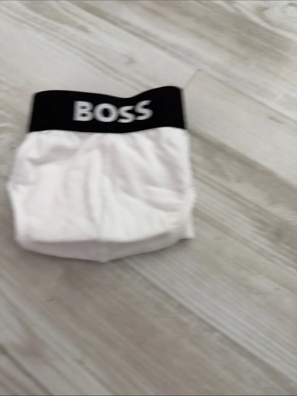Boss White Briefs with Black Logo Waistband